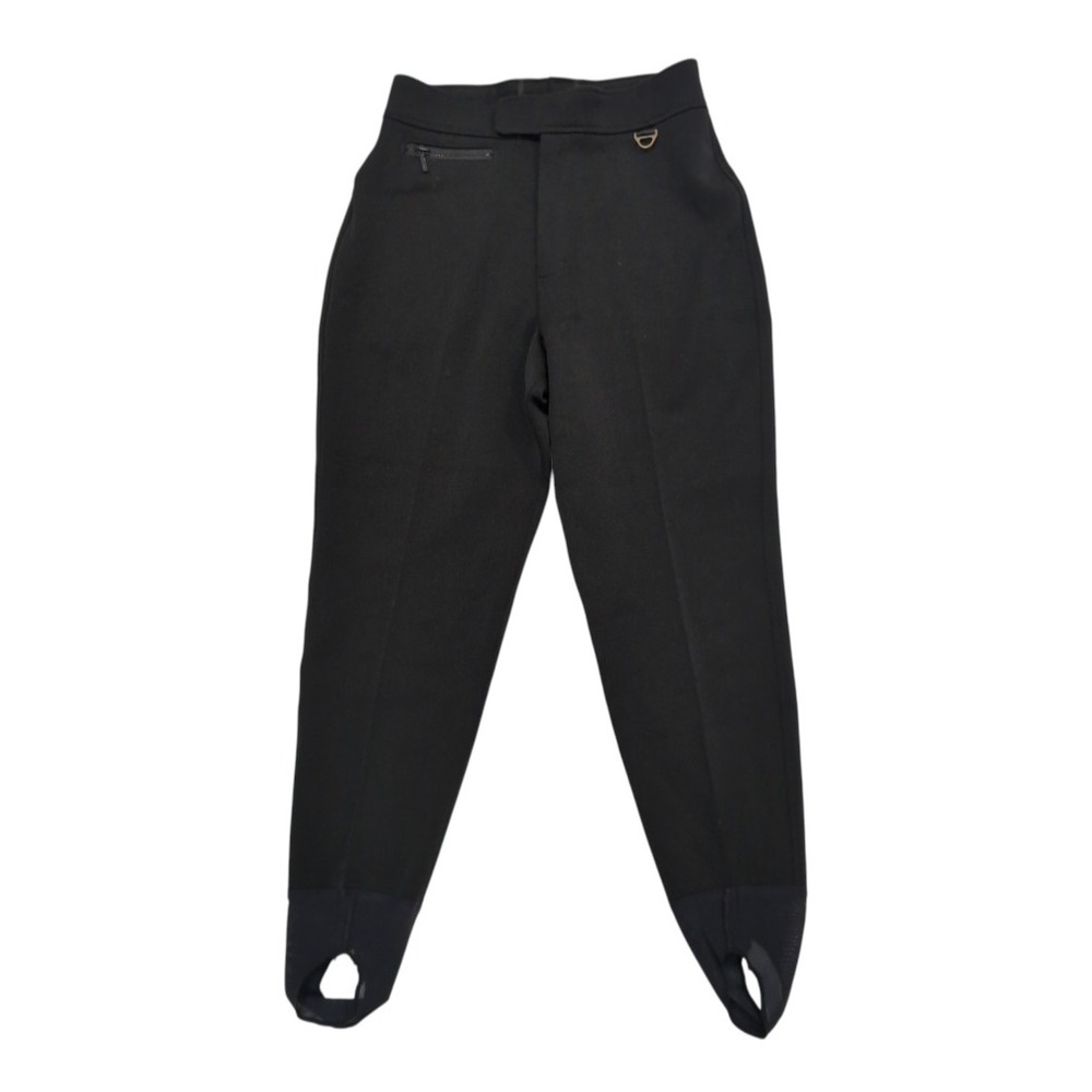 Eddie Bauer EBTEK Ski Pants Vintage Womens 10 Petite Black Stirrup Schoeller